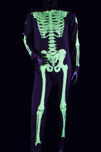 Costume Halloween squelette vert  XL