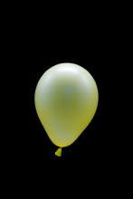 50 Ballons ovales jaune fluo Ø13 cm