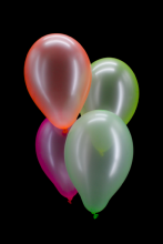 100 ballons fluo multicolore  23cm