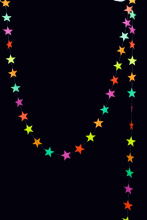 Guirlande étoiles multicolore fluo
