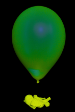 50 ballons ovales jaune fluo Ø30 cm