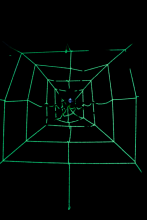 Toile d'araignée géante vert fluo 220cm