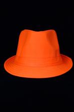 Chapeau fluo en tissu orange