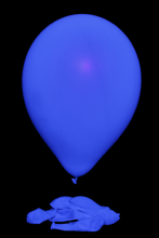 50 ballons ovales bleu fluo Ø30 cm