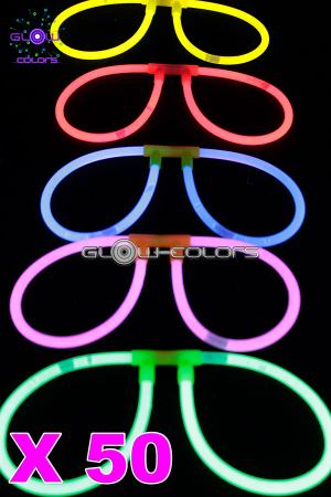 50 lunettes lumineuses multicolore