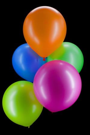 25 ballons ovales mix de couleurs fluo Ø45 cm