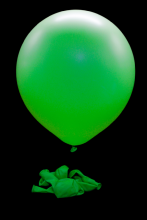 25 ballons ovales vert fluo Ø45 cm