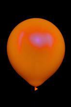 25 ballons ovales orange fluo Ø45 cm