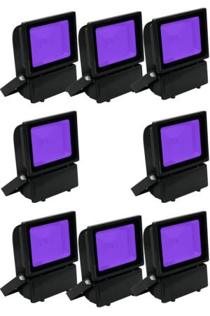 Pack Projecteurs Led Lumière Noire pour Gymnase - Ultra Puissant 1000 m2 