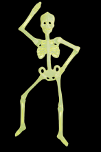 Squelette 3D phosphorescent 92cm