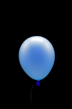 50 Ballons ovales bleu fluo Ø13 cm