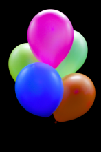 50 ballons ovales mix de couleurs fluo Ø30 cm